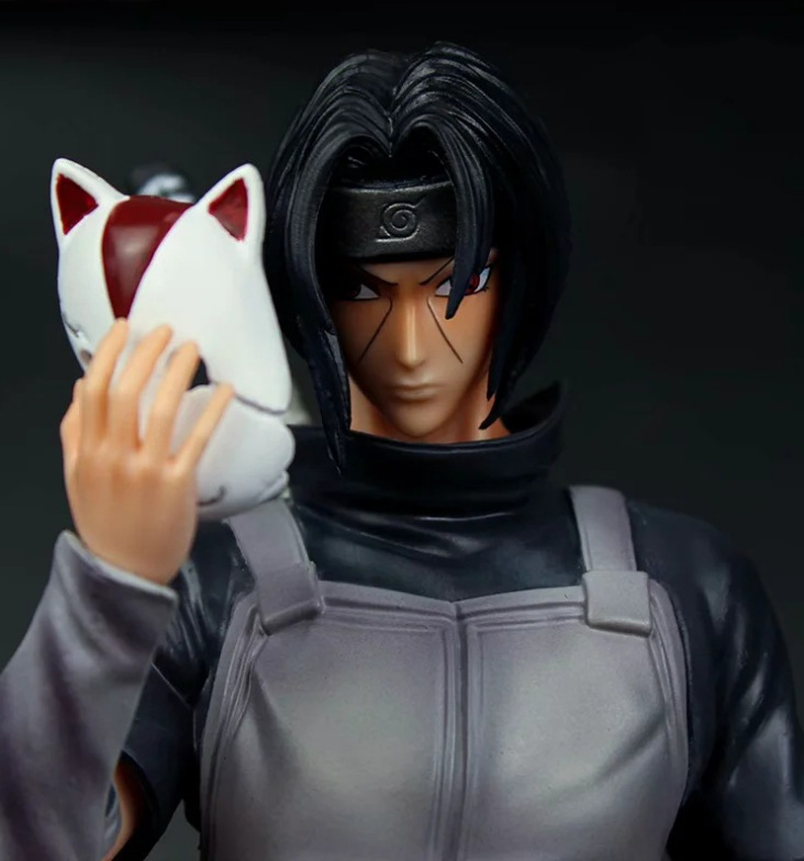 动漫批发 火影 晓组织 宇智波鼬.暗部 面具 雕像 模型盒装手办