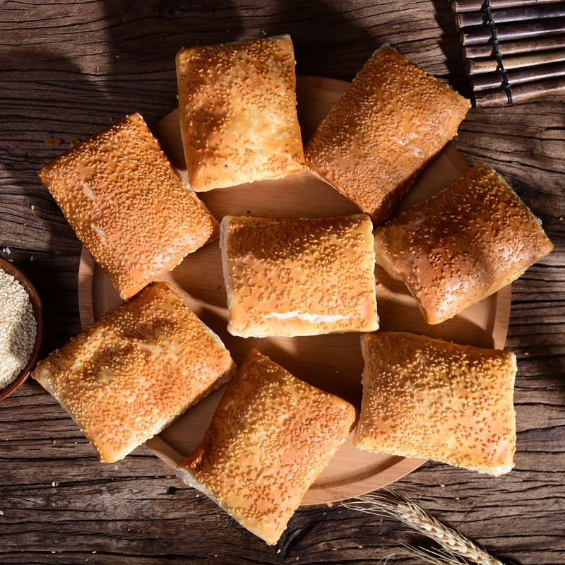 现做现发河北特产石家庄缸炉烧饼纯手工行唐元氏鹿泉吊炉高炉烧饼