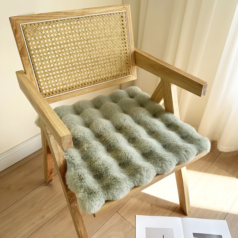 New Rabbit Plush Chair Cushion Computer Chair Leisure Dining Chair Cushion Thickened Student Stool Cushion Office Seat Cushion