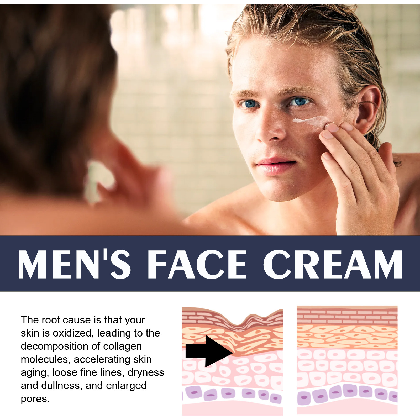 East Moon Men's 5-in-1 Anti-Wrinkle Moisturizing Facial Cream