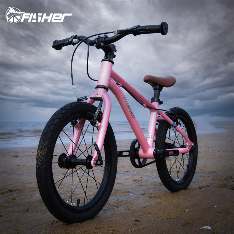 fisher飞鱼儿童自行车16寸皮带单车城市版户外运动竞速越野骑行款