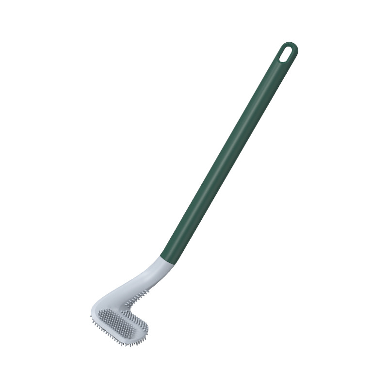 Xiangjia New Golf Toilet Brush Soft Rubber Long Handle No Dead Angle Toilet Cleaning Brush Self-Opening and Closing Anti-Leakage Base