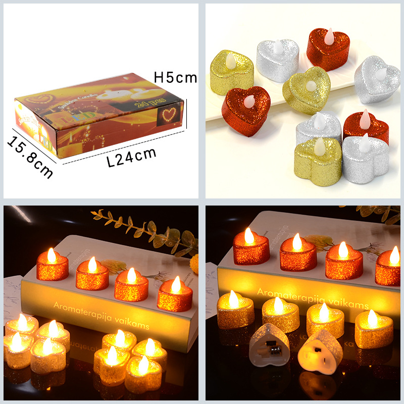 LED Luminous  Valentine's Day Wedding Decoration Electronic Light Candle