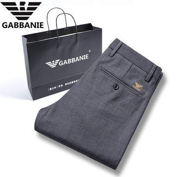 品牌秋冬款官方高端男奇阿玛尼亚休闲裤中青年商务宽松男装西长裤