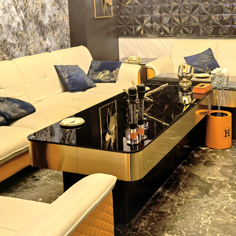 ktv酒吧茶几清吧夜场散台不锈钢现代简约网红歌厅玻璃包厢桌桌类