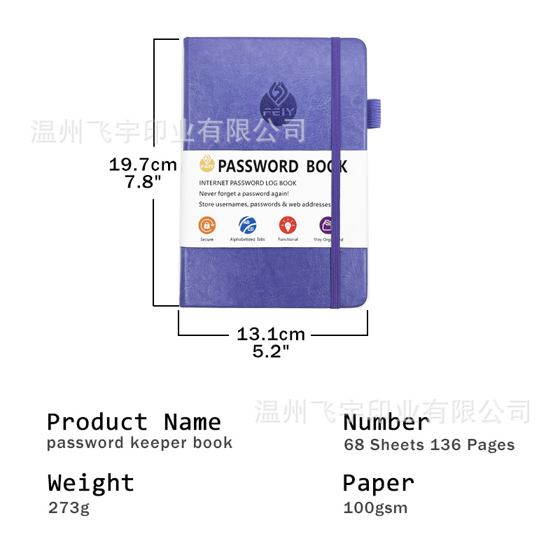 In Stock Amazon Password-Protected Noteboy English Address Book Phone Book Cross-Border Record Festival B6 Notebook Book