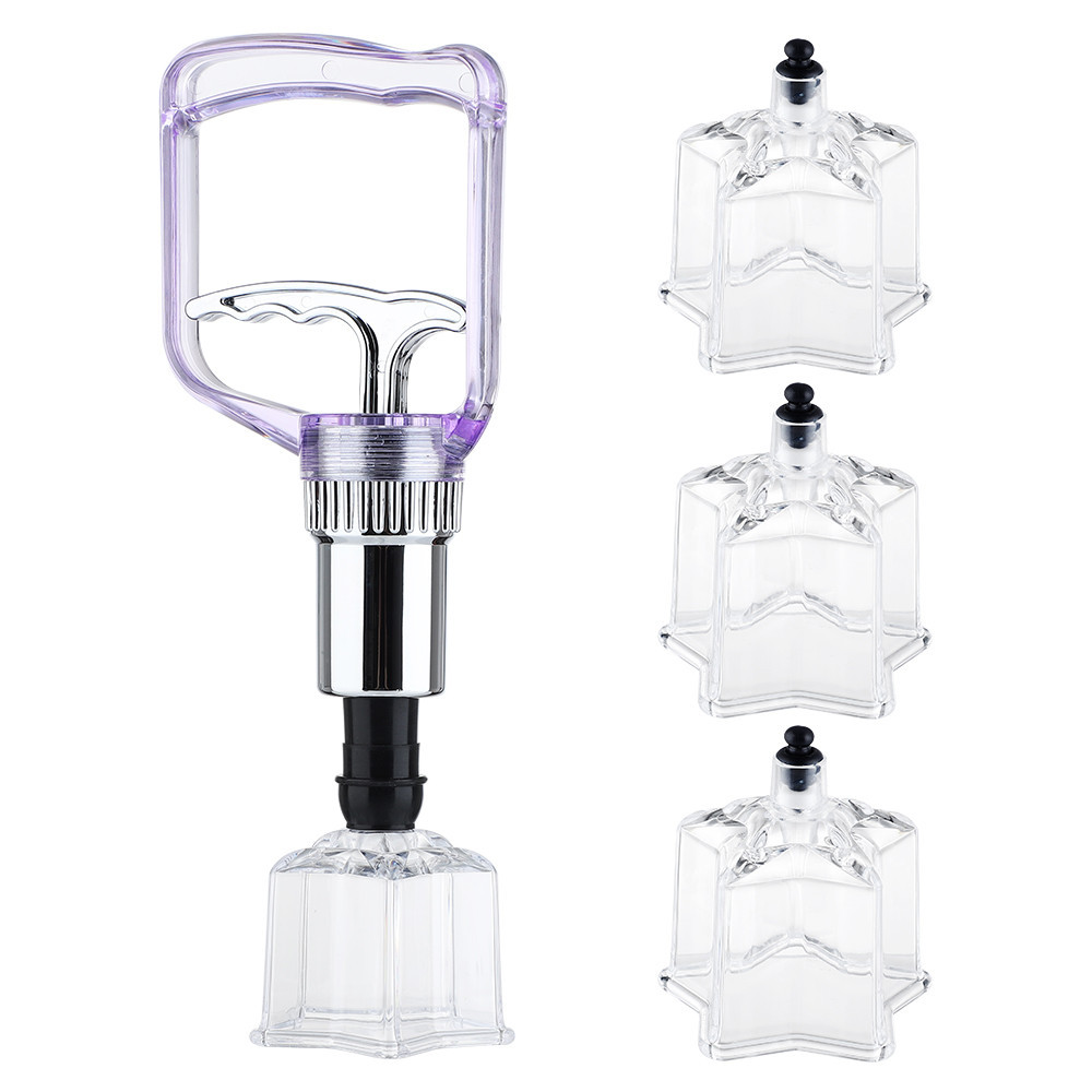 跨境热品手持真空拔罐器套装家用除湿寒拔罐器按摩负压抽气拔火罐