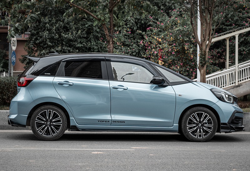 适用于本田4代2021新飞度gr9前铲前唇后唇侧裙改装外观小包围套件