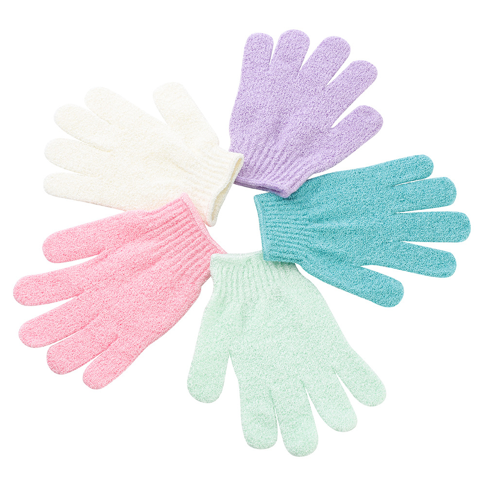 Danni Bath Strong Rubbing Decontamination Adult Double-Sided Back Rubbing 5 Finger Gloves Rub Free Household Bath Towel