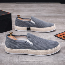 老北京布鞋男款透气帆布鞋懒人一脚蹬工作鞋子男鞋潮流男士休闲鞋