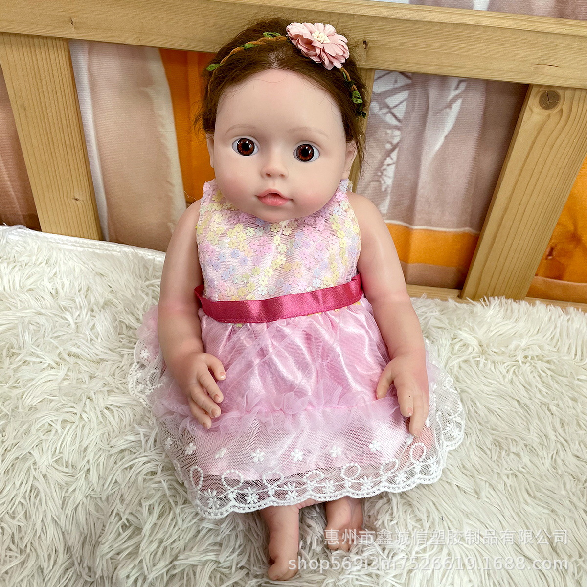 18寸重生娃娃纯硅胶工厂直供外贸货源仿真婴儿过家家玩具儿童益智