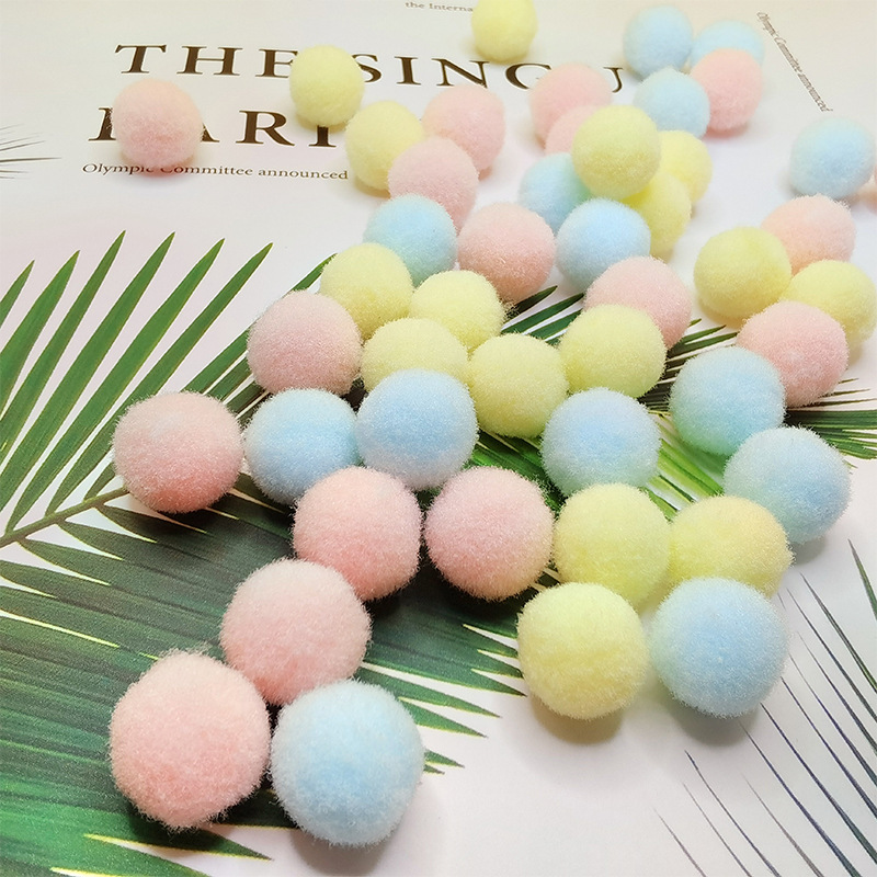 Mixed Color Fur Ball High Elastic DIY Children's Kindergarten Creative Handcraft Materials Color Small Fur Ball Pompons Decoration