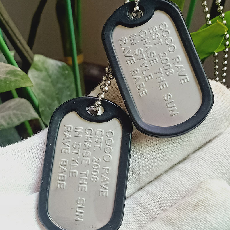 不锈钢二战卷边狗牌 太钢军牌冲压刻字凹凸金属身份牌美军狗牌