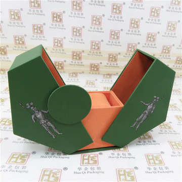 八角双开纸盒 异形特殊款双开手表女士纸盒 绿色环保设计纸盒