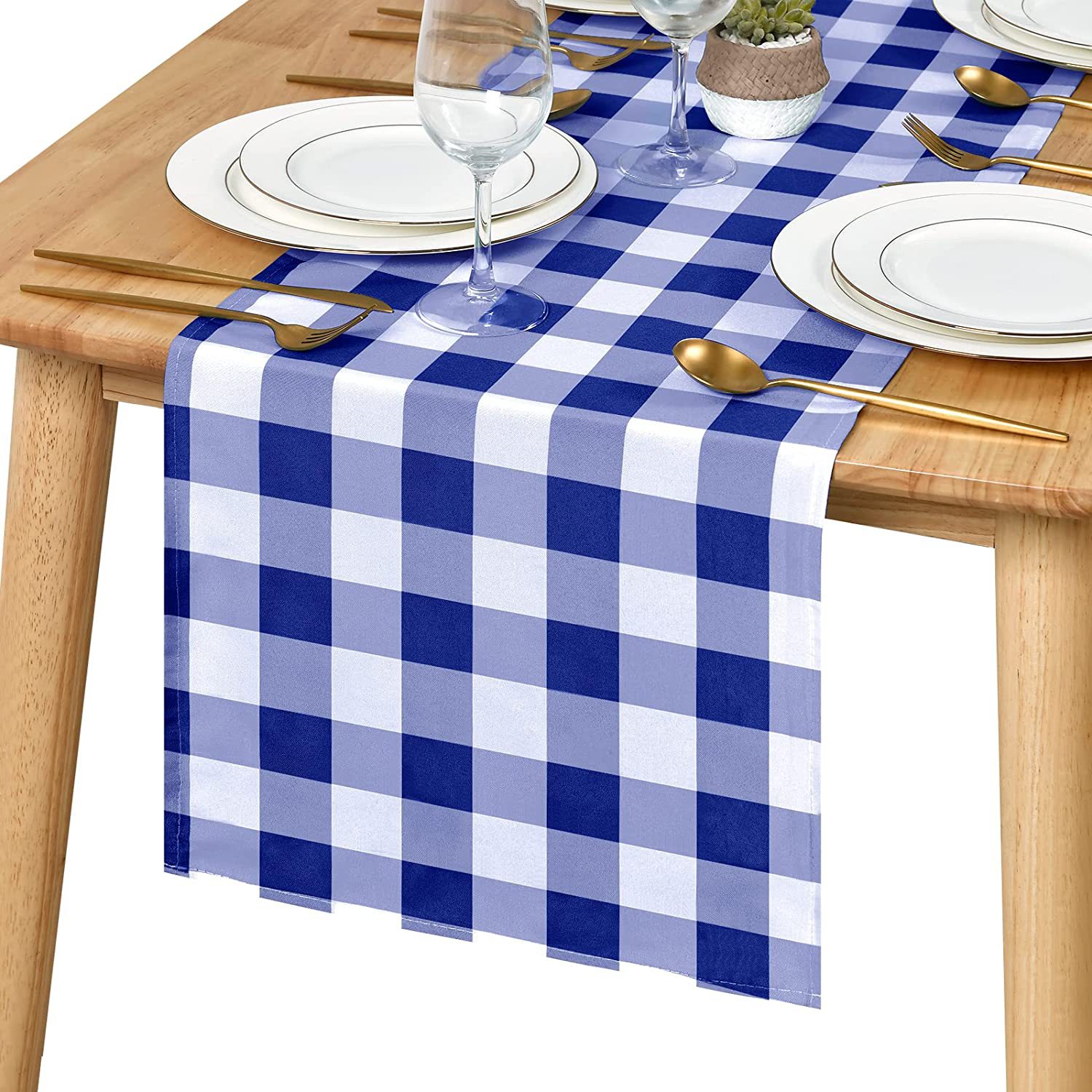 Amazon Table Mat Red Black and White Plaid Table Runner Christmas Tablecloth Home Cotton Linen Table Mat Nordic Placemat