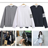 TB Autumn and winter Waffle stripe T-shirts Sweater Lovers money Easy College wind Versatile jacket coat