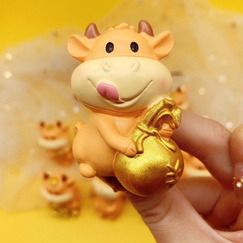 美沐儿 2021牛年金元宝牛宝宝车载diy香薰石膏香薰蜡烛硅胶模具