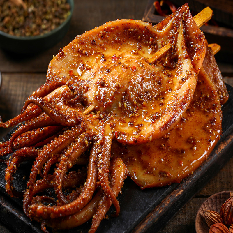 烧烤大鱿鱼整只八爪鱼网红即食海鲜干货熟食下酒菜鱿鱼批发鱿鱼丝