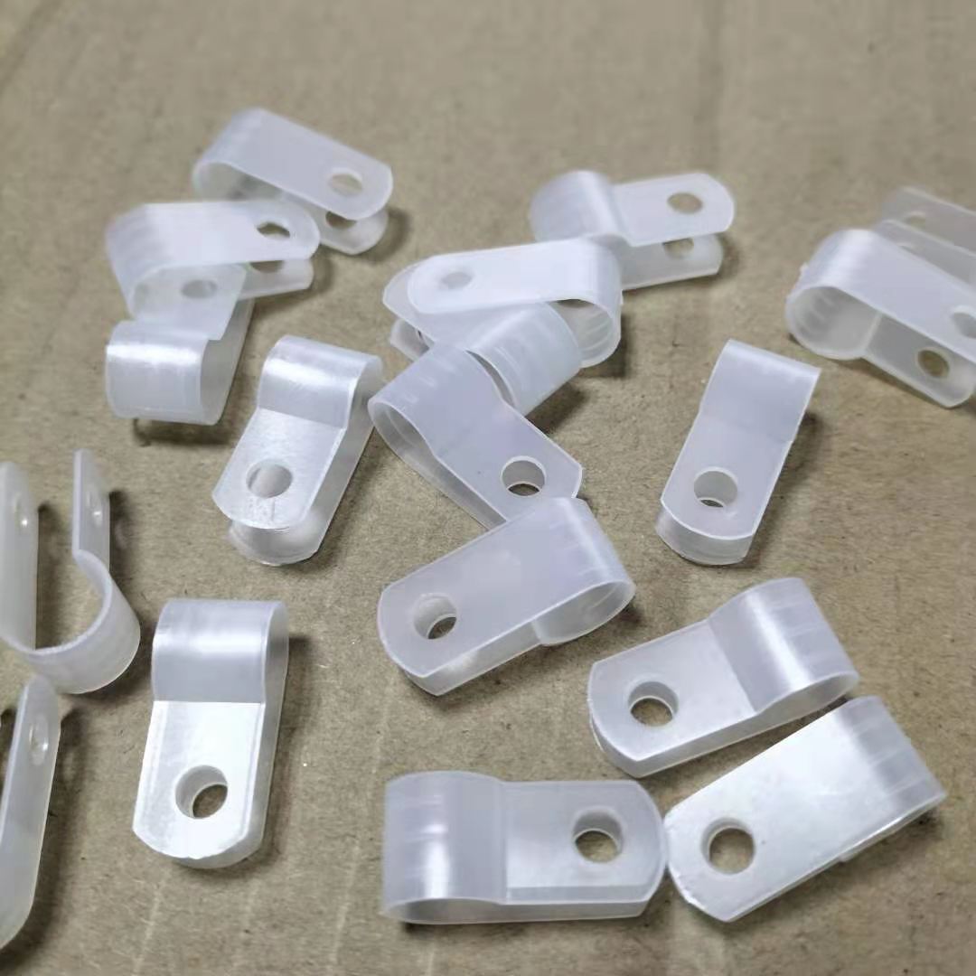 自产批发r型线夹尼龙线扣尼龙件线夹批发配线固定夹螺丝孔线卡