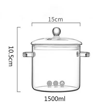 Borosilicate Glass Pot Household Complementary Food Soup Stew Pot