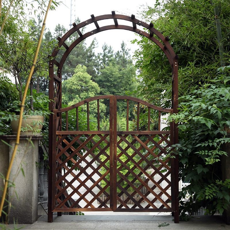 室外防腐庭院木栅栏门装饰网格实木门菜地花园院子花园篱笆小木门