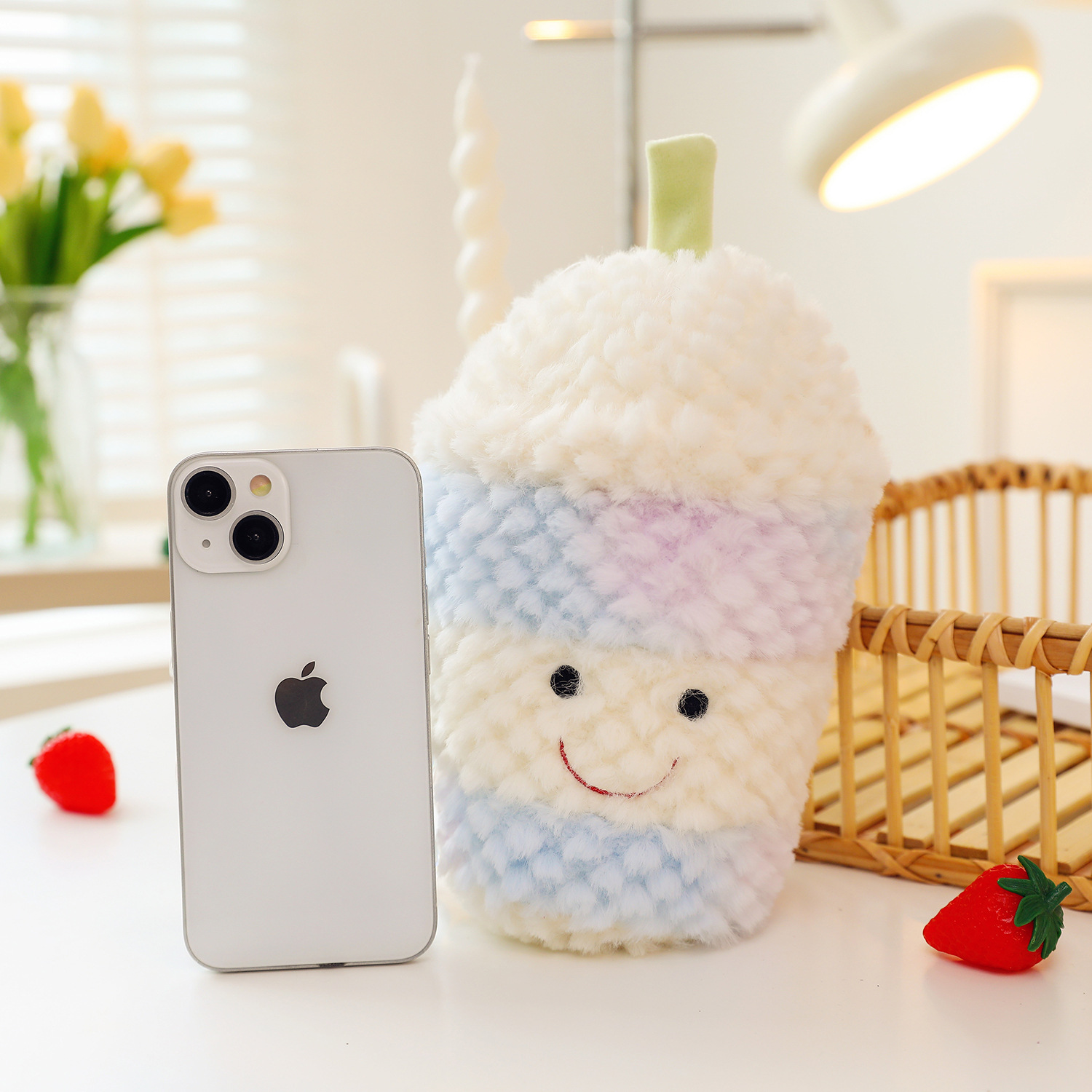 Cartoon Woven Fruit and Vegetable Plush Doll Internet Celebrity Cute Accessories Pillow Cushion