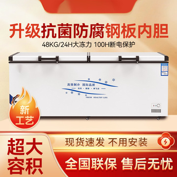 冰柜商用卧式冷冻柜冷藏柜单温双温柜超大容量冰柜冷柜家用柜批发