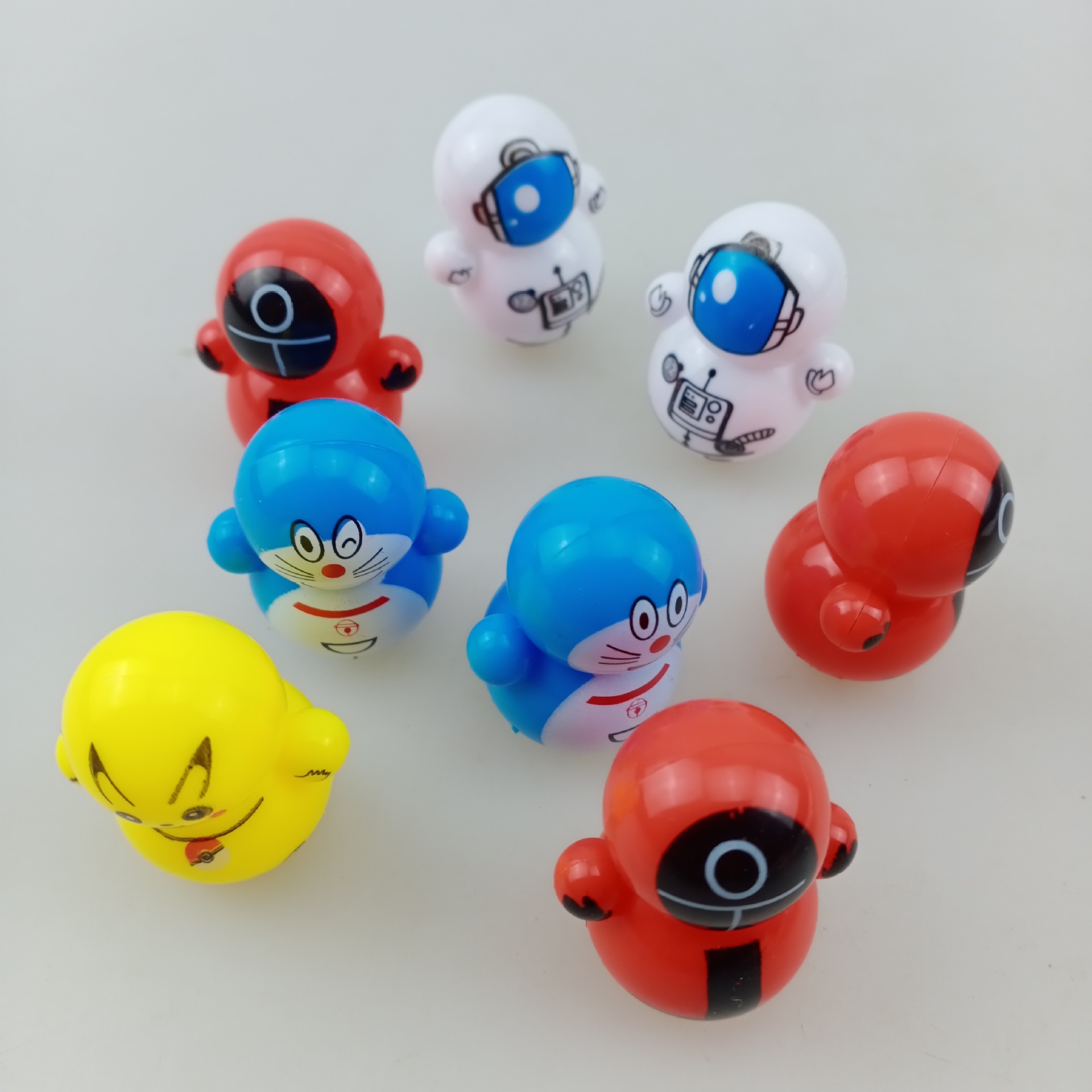 2元批发 儿童玩具 不倒翁 卡通塑料小人 袋装四个不倒翁 二元