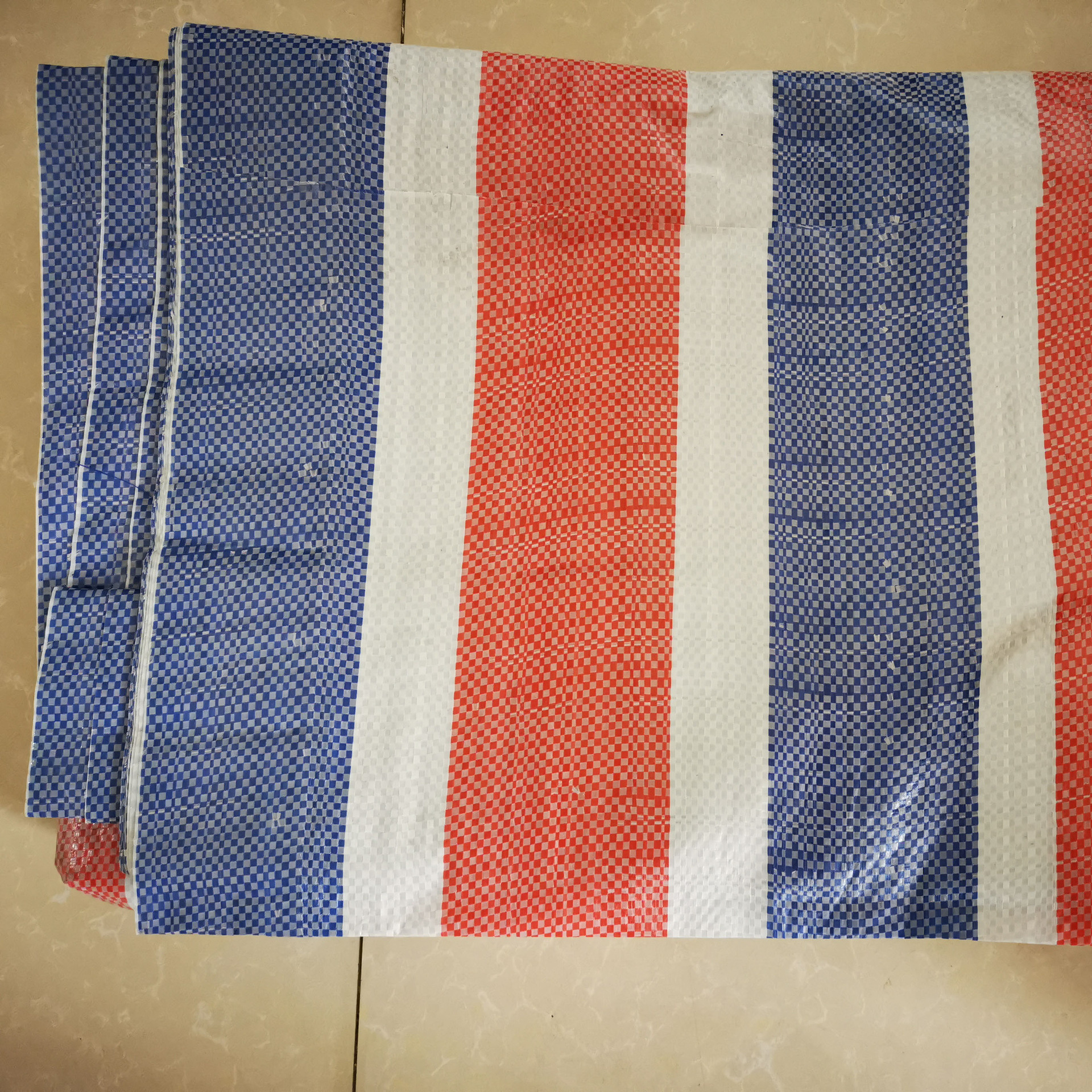 批发彩条布三色布单膜 盖货装修布 主要用于防尘遮盖量大从优