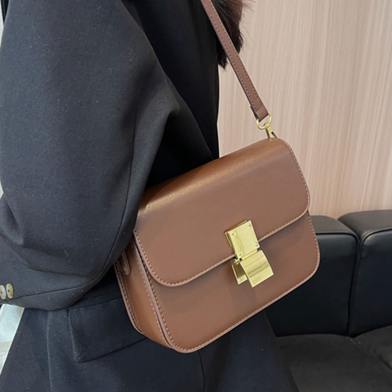 Texture Casual Small Bags Women's 2022 Winter New Korean Fashion Shoulder Bag All-Matching Fashion Crossbody Small Square Bag