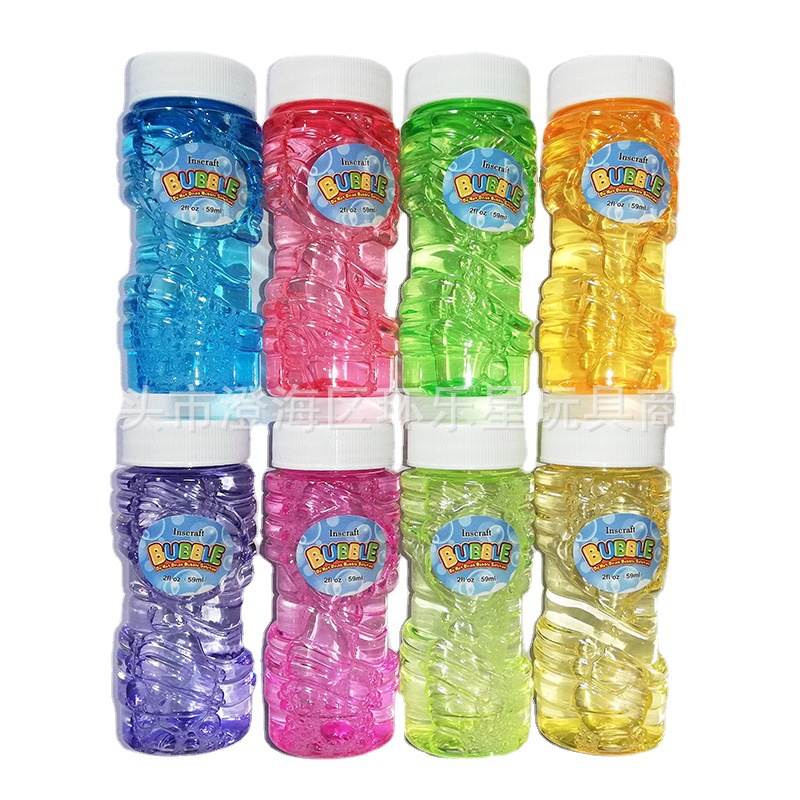 2oz透明瓶装泡泡水2安士 pet塑料瓶泡泡液58ml 儿童吹泡泡水60ml