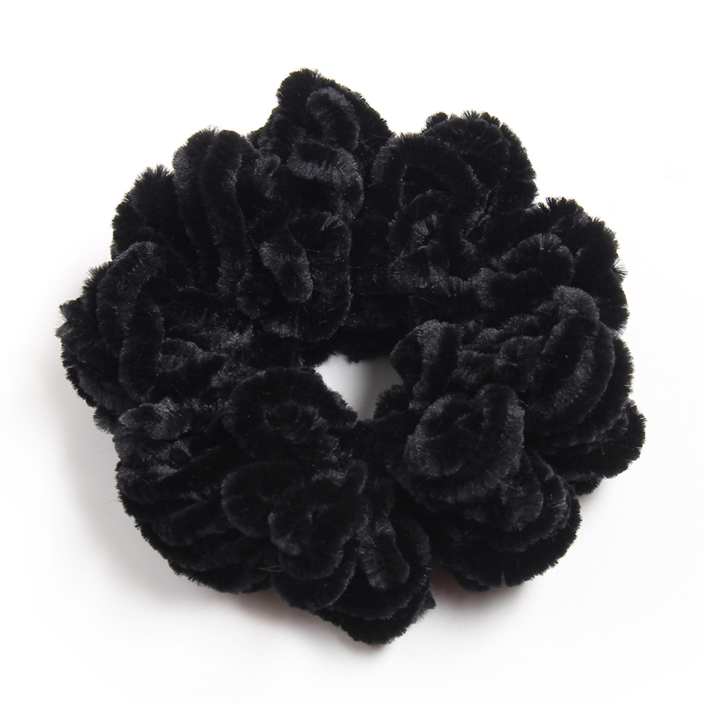 New Twist Muslim Large Hair Tie Spring and Autumn Online Hongneng Women's Ethnic Wool Knitted Hair Accessories Large Intestine Ring