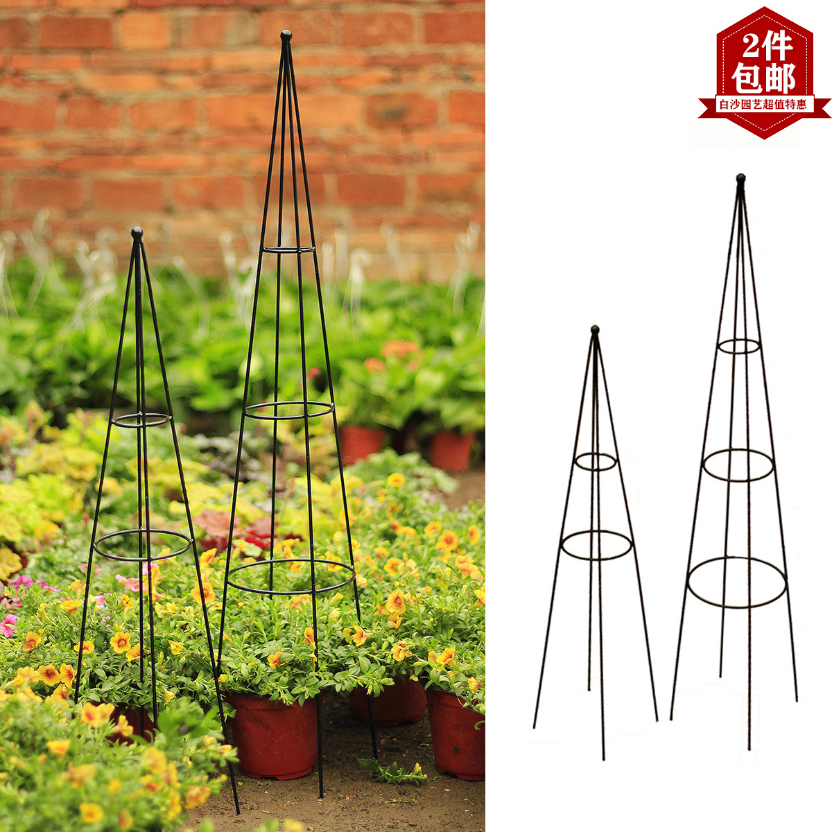 球兰爬藤架铁线莲龟甲龙铁艺锥形植物花架室内园艺用品阳台批发