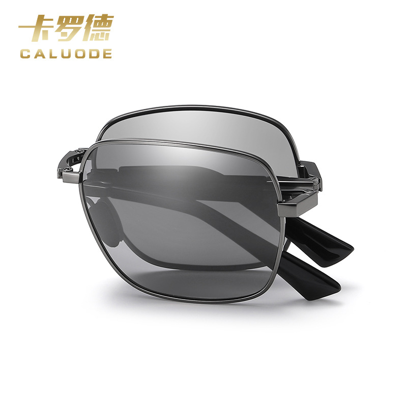 新款aoron偏光时尚折叠方形变色眼镜 开车驾驶夜视镜批发a702