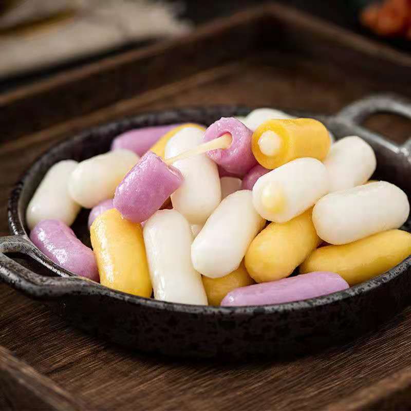 小伙子韩式500g夹心芝士年糕三色芝士年糕爆浆米禾天下拉丝年糕