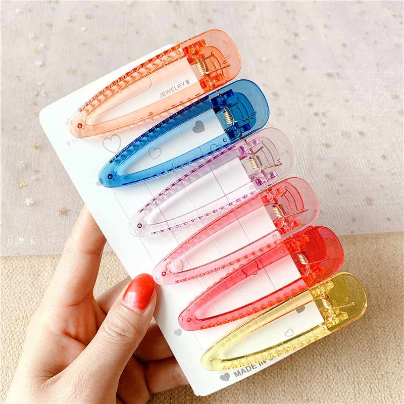 Korean Style Ins Candy Color Transparent Barrettes ''Elegant Summer Girl Duckbill Clip Temperament Side Clip Factory Wholesale