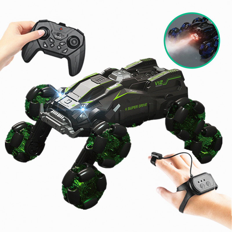 Foreign Trade New Gesture Induction Eight-Wheel Stunt Drift off-Road Climbing Remote Control Spray Car Boy Children Toy Car