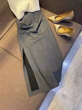 半身裙女夏2022外贸原单出口品牌剪标清货尾单高腰修身中长款半裙