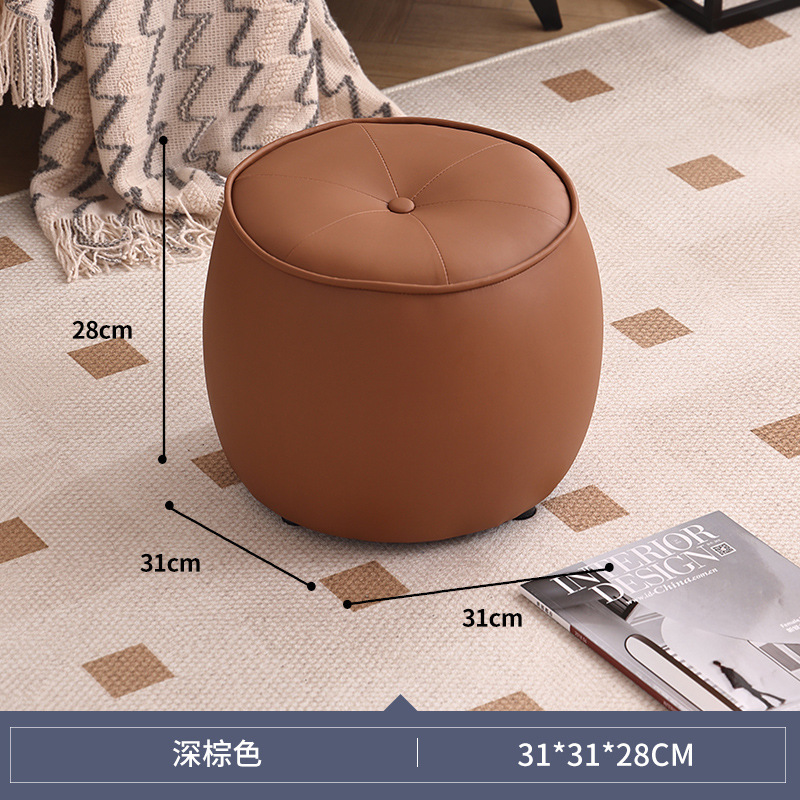 Small Stool Home Living Room Sofa Stool Coffee Table Stool Simple Modern Soft Fabric Covered Stool Stackable Stool Doorway Shoe Wearing Stool