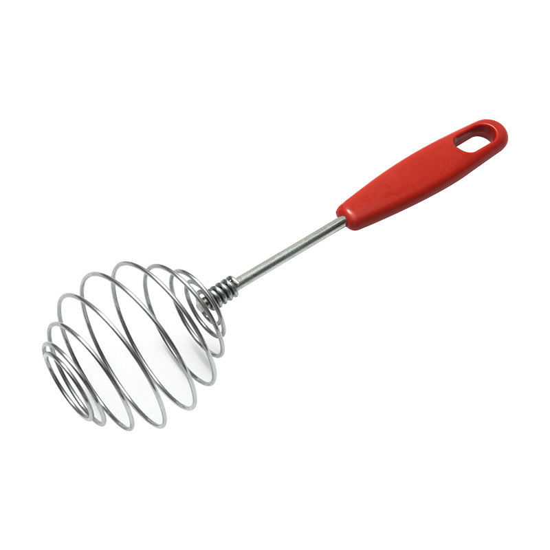 Household Spring Manual Stainless Steel Spiral Blender Hand-Held Egg Stirring Stick Cream Egg Beater Kitchen Baking
