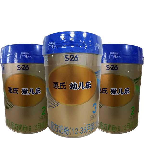 惠氏铂臻s-26爱儿乐12段 幼儿乐34段婴幼儿配方奶粉 800g