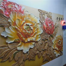 文化墙墙体彩绘3d智能墙面喷绘机室内户外5d墙体打印机自动喷画机