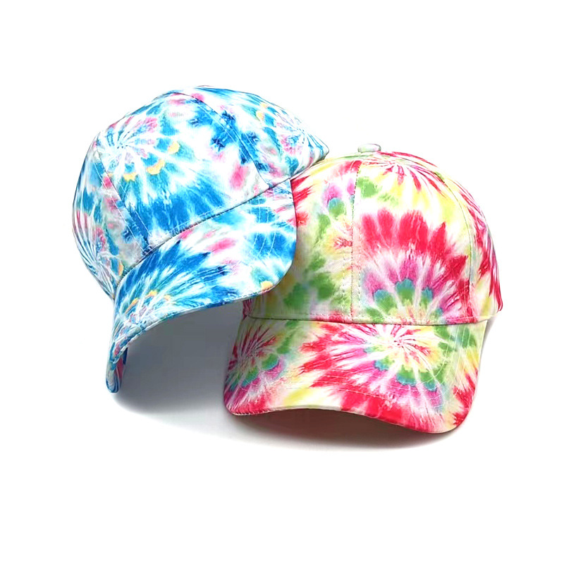 European and American New Rainbow Baseball Cap Foreign Trade Men's and Women's Printed Fashion All-Match Peaked Cap Outdoor Personality Sun Protection Hat Tide