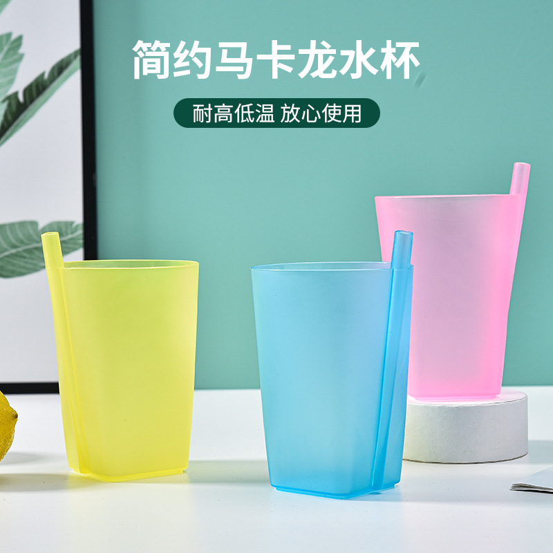 宝宝儿童喝水杯吸管杯塑料喝奶学饮杯子直饮成人防呛饮耐高温家用