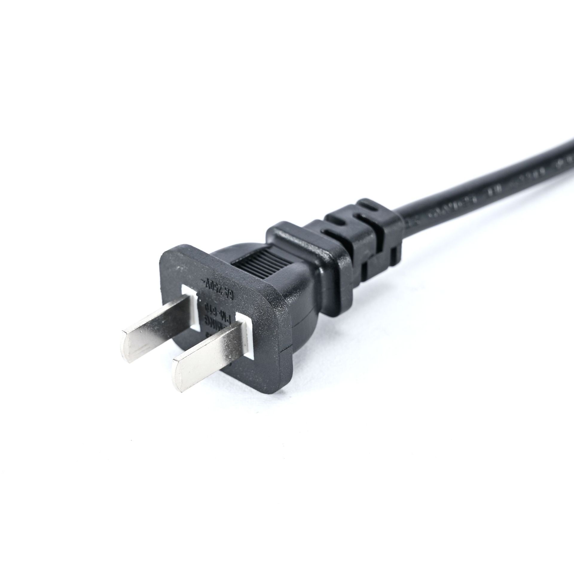 中规两插8字尾插头线中国认证插头连接线 国标两插电源线