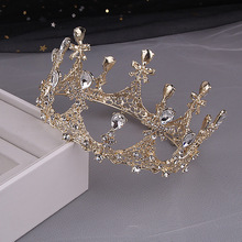 皇冠头饰女十八岁生日成年新娘结婚王冠婚纱服合金圆冠
