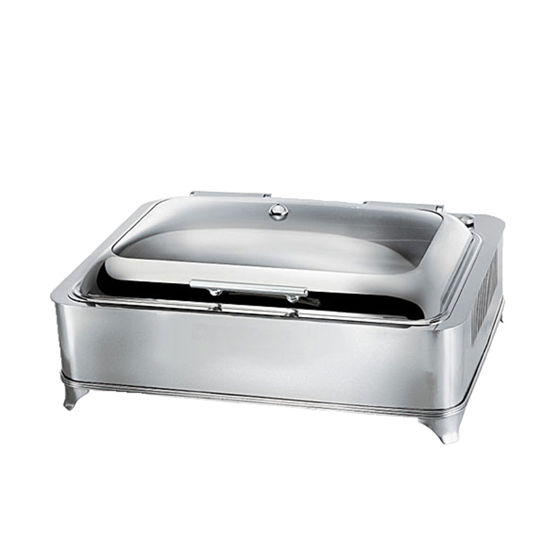 kingo南洋精工液压不锈钢玻璃盖自助餐炉布菲炉早餐保温加热炉