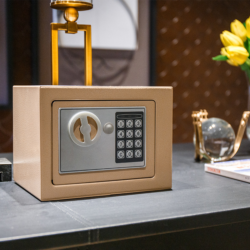 儿童保险箱家用小型超小迷你密码箱17e存钱罐保险柜投币储蓄罐