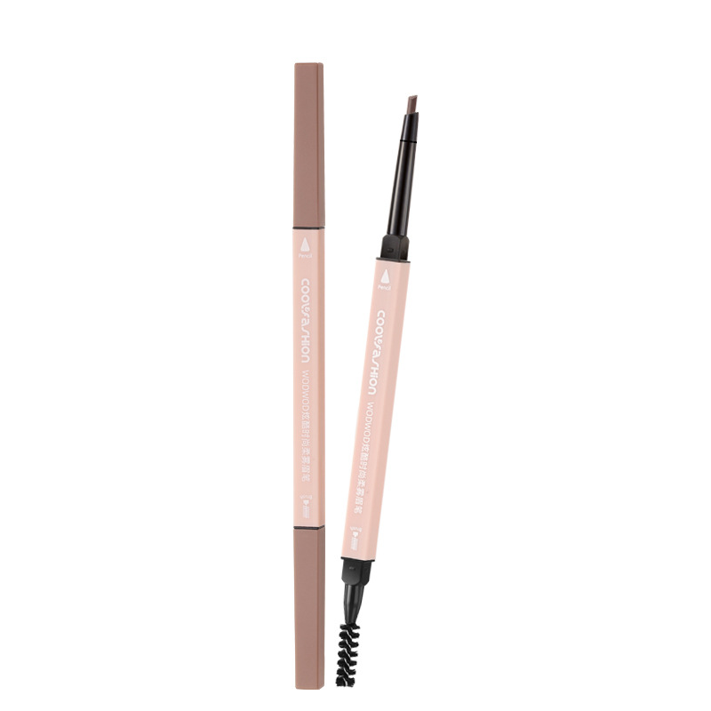 Wodwod Fashion Soft Fog Eyebrow Pencil Natural Three-Dimensional Waterproof and Oil-Proof Not Smudge Triangle Double Head Eyebrow Pencil Authentic Product Wholesale