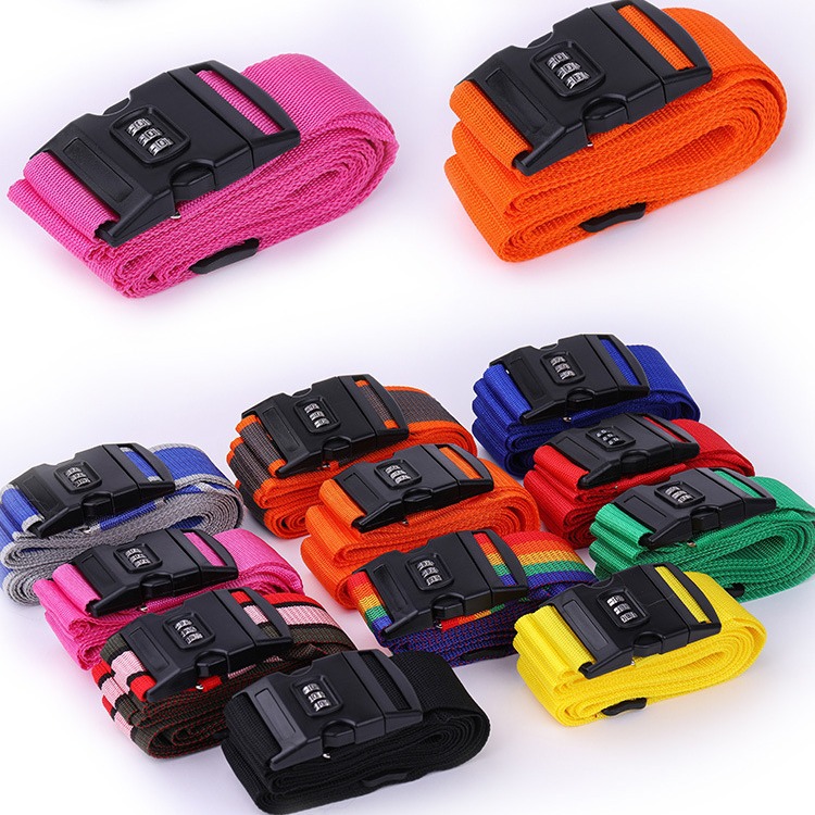 Factory Direct Sales Cross Packing Strap Suitcase Band Password Luggage Strap Reinforcing Band Drawstring Explosion-Proof Strap